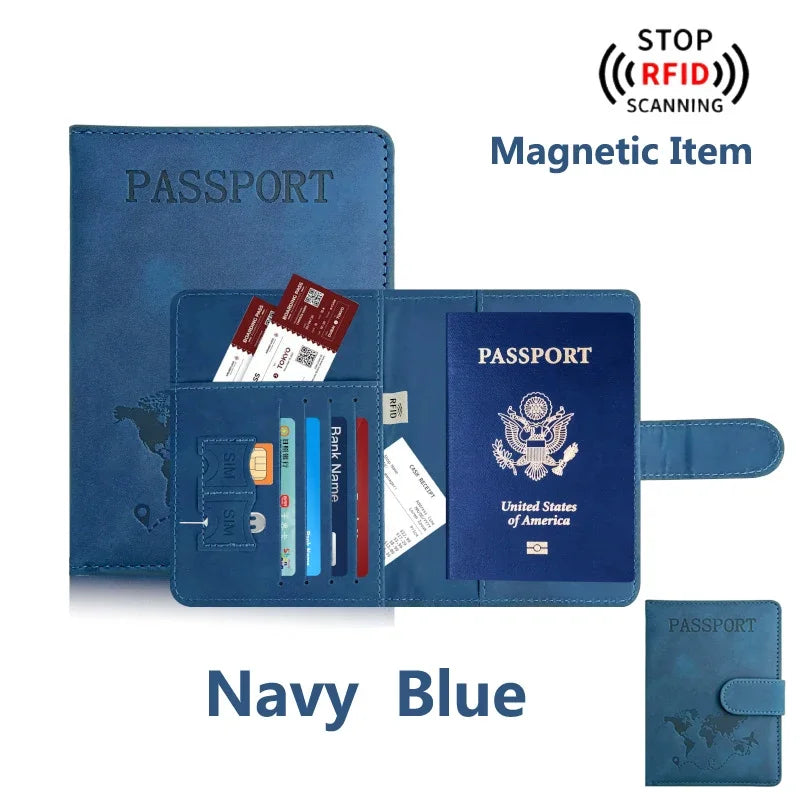 TRISJEM Passport Holder — RFID Blocking Travel Wallet with Card Slots