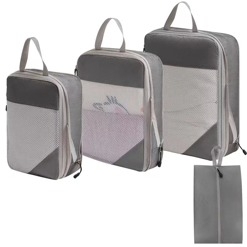 Compression Packing Cubes — Expandable Suitcase Organizers for Travel
