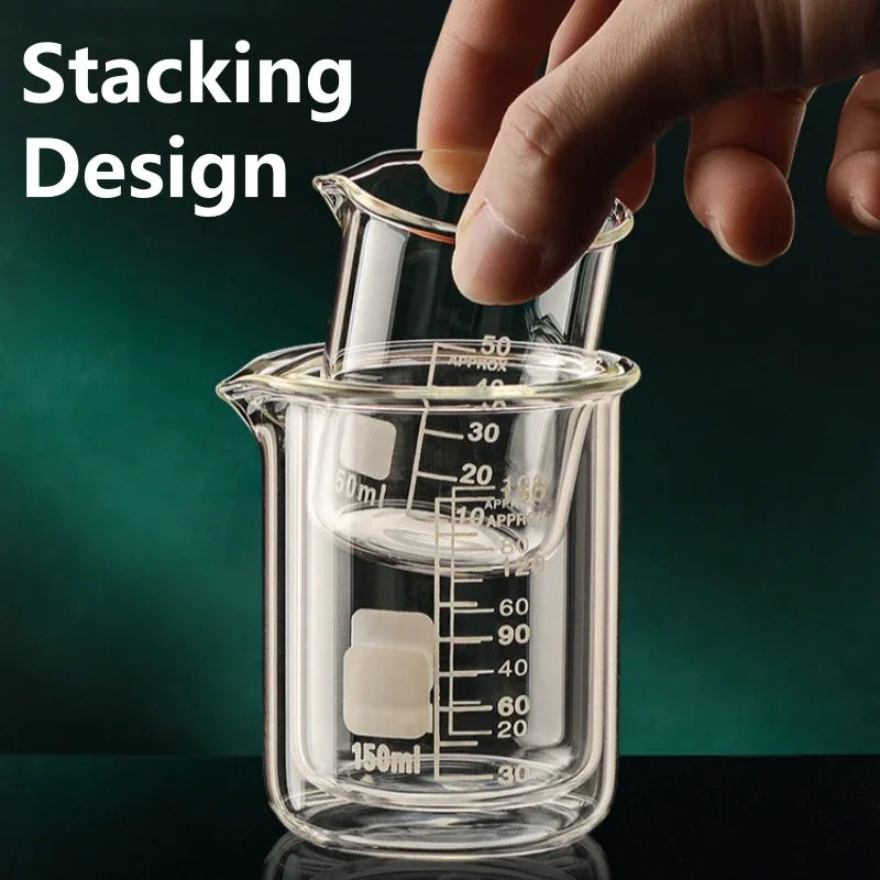 Borosilicate Glass Measuring Cup — Heat-Resistant Graduated Beaker