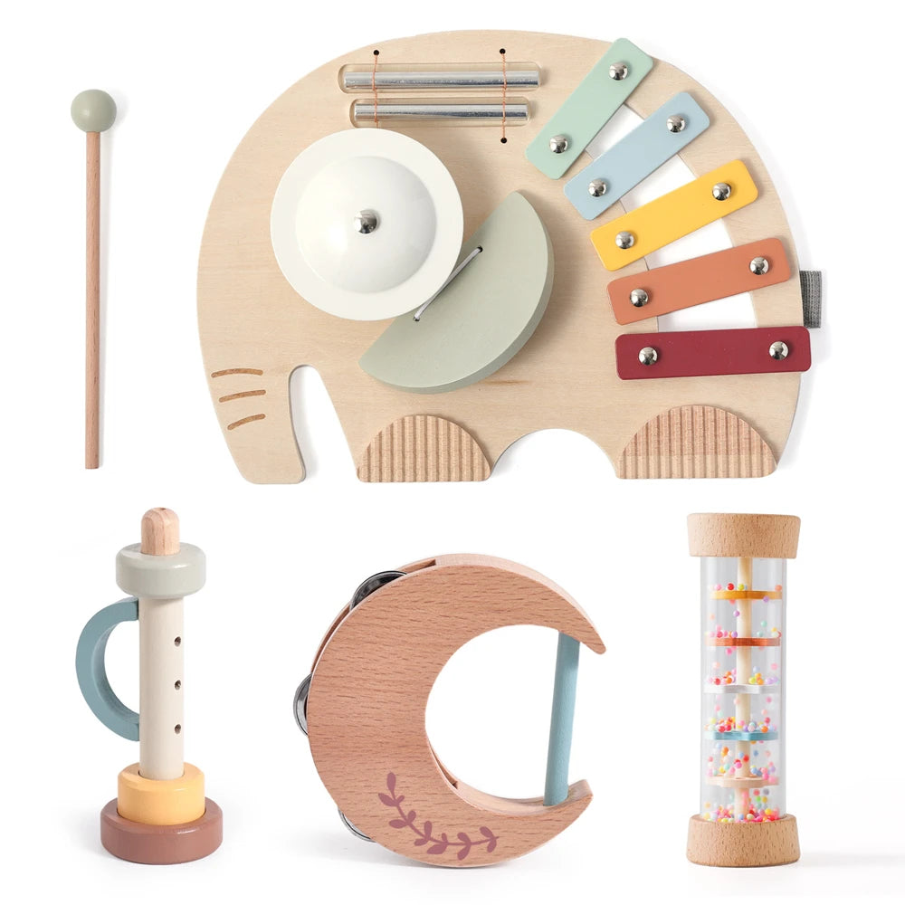 Wooden Montessori Xylophone Toy — Educational Musical Percussion Instrument