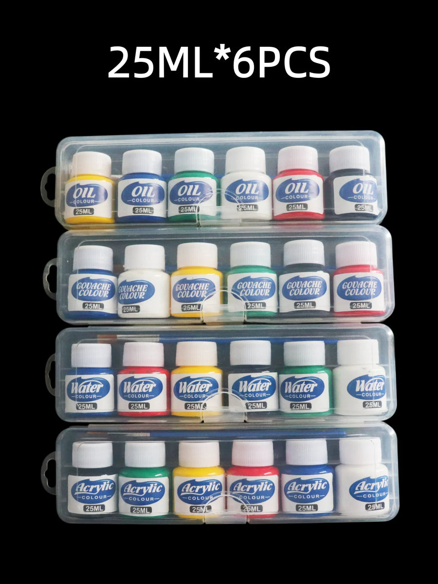 Multi-Surface Paint Set — Vibrant Pigments for Canvas, Wood, and Paper