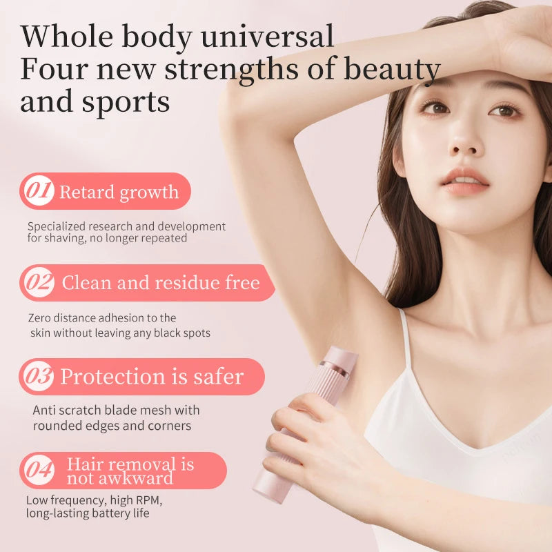 peicon Electric Shaver for Women — Painless Facial and Body Trimmer