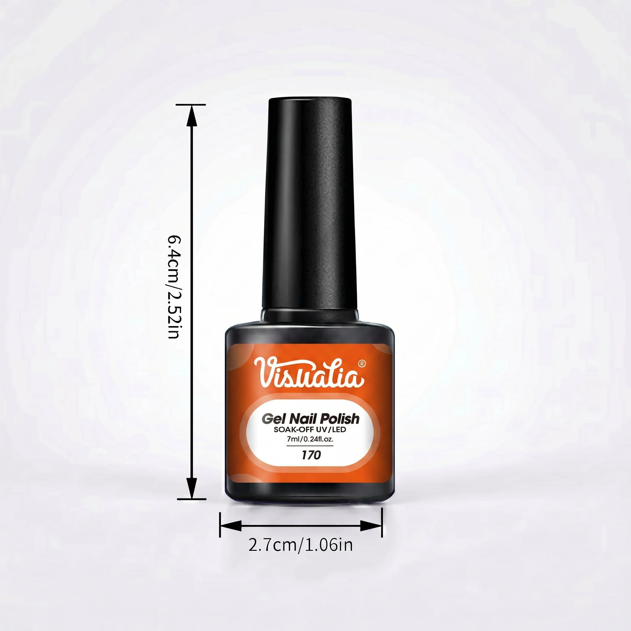 Visuatia Orange Gel Nail Polish — Long-Lasting Single Color Finish
