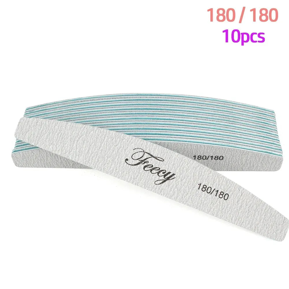 FIIBUU Professional Nail File Buffer Set — Double-Sided Grit Manicure Tools