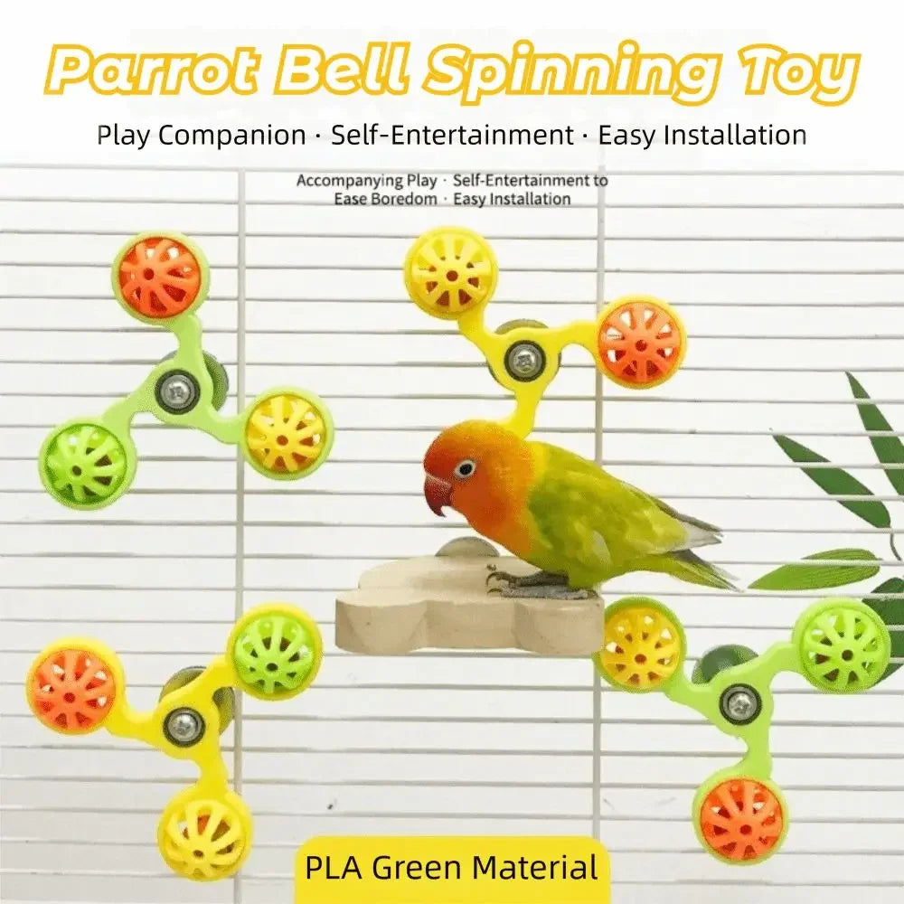 Interactive Rotating Windmill Bird Toy — Mental Enrichment & Cage Play