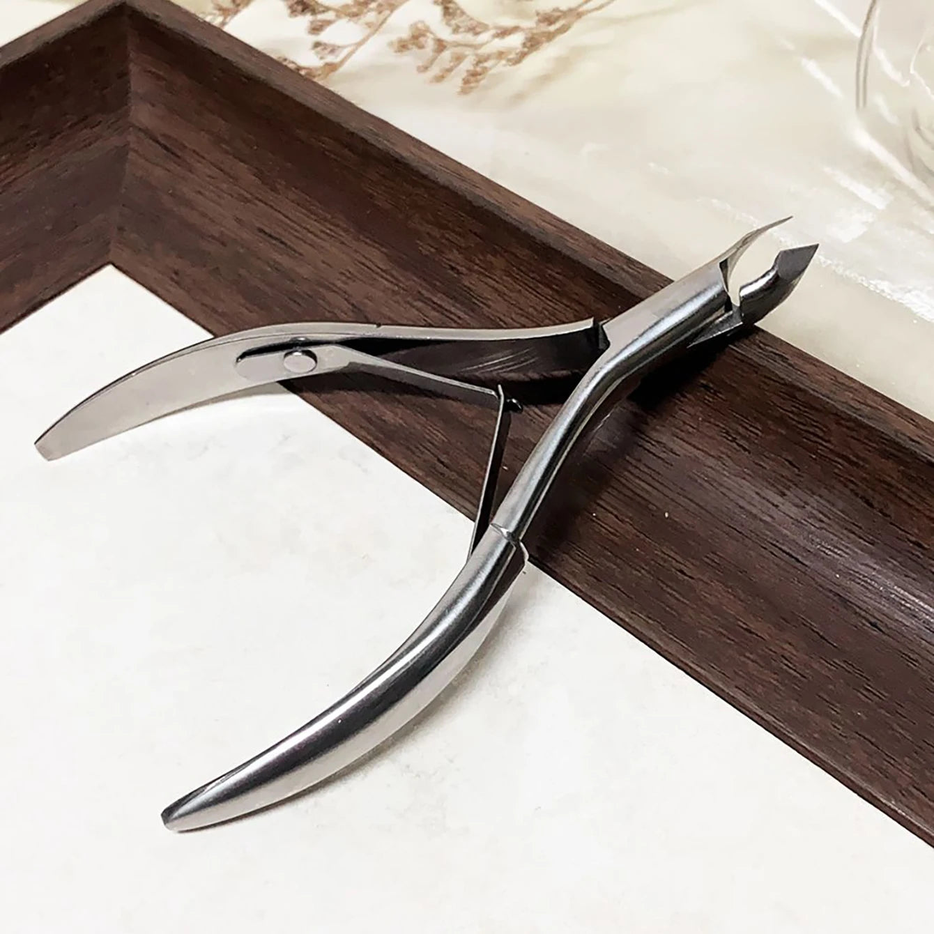 Stainless Steel Cuticle Nipper — Professional Manicure Tool for Dead Skin Removal