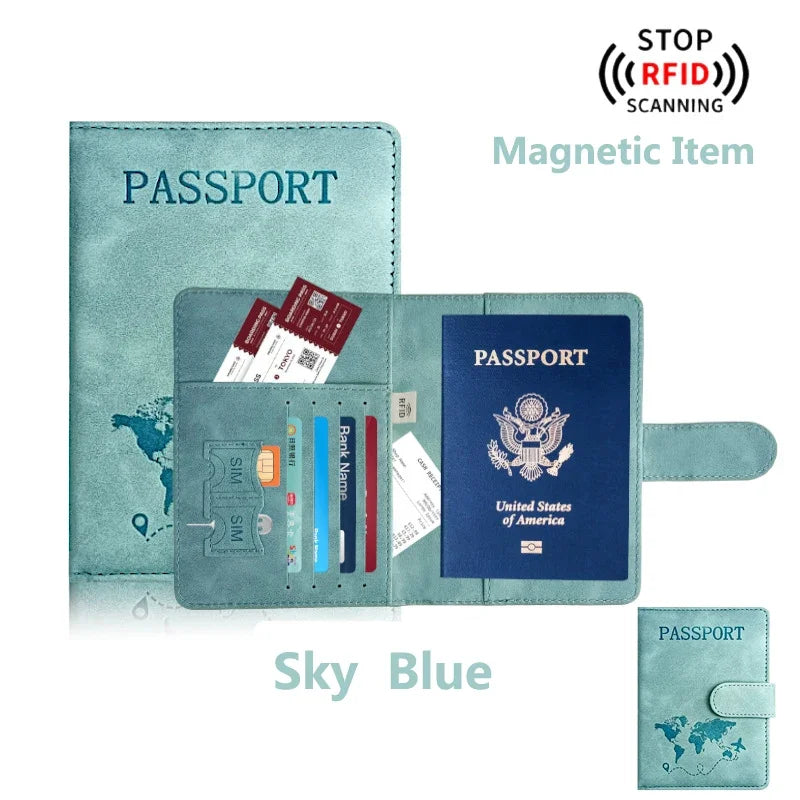 YIYUEQIANLI Passport Holder — RFID Blocking Travel Wallet Organizer