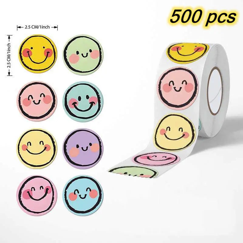 Cute Kids Reward Stickers — Self-Adhesive Classroom & Gift Labels