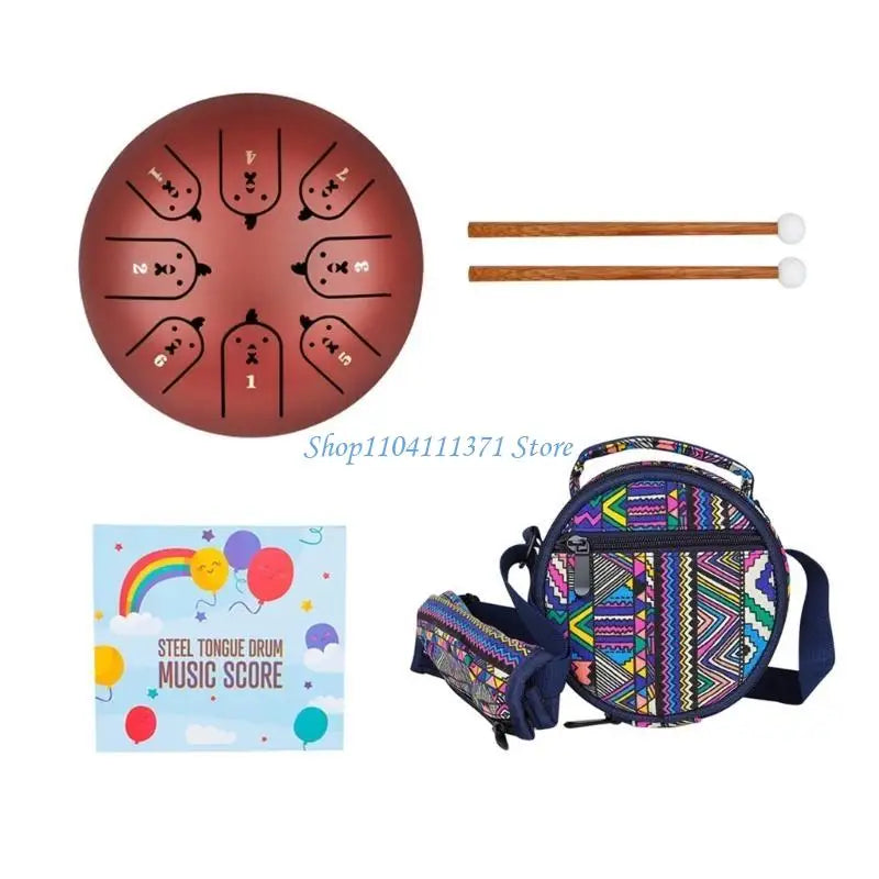 8-Tone Steel Tongue Drum — Musical Percussion Instrument for Beginners