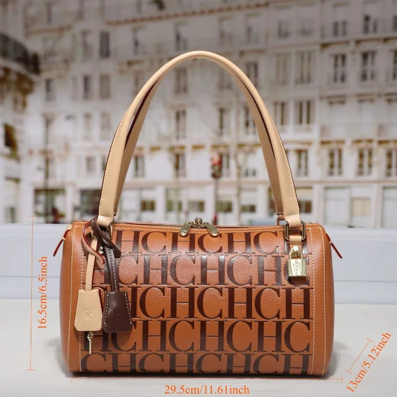 Elegant Women's Messenger Bag — Genuine Leather Crossbody Shoulder Handbag
