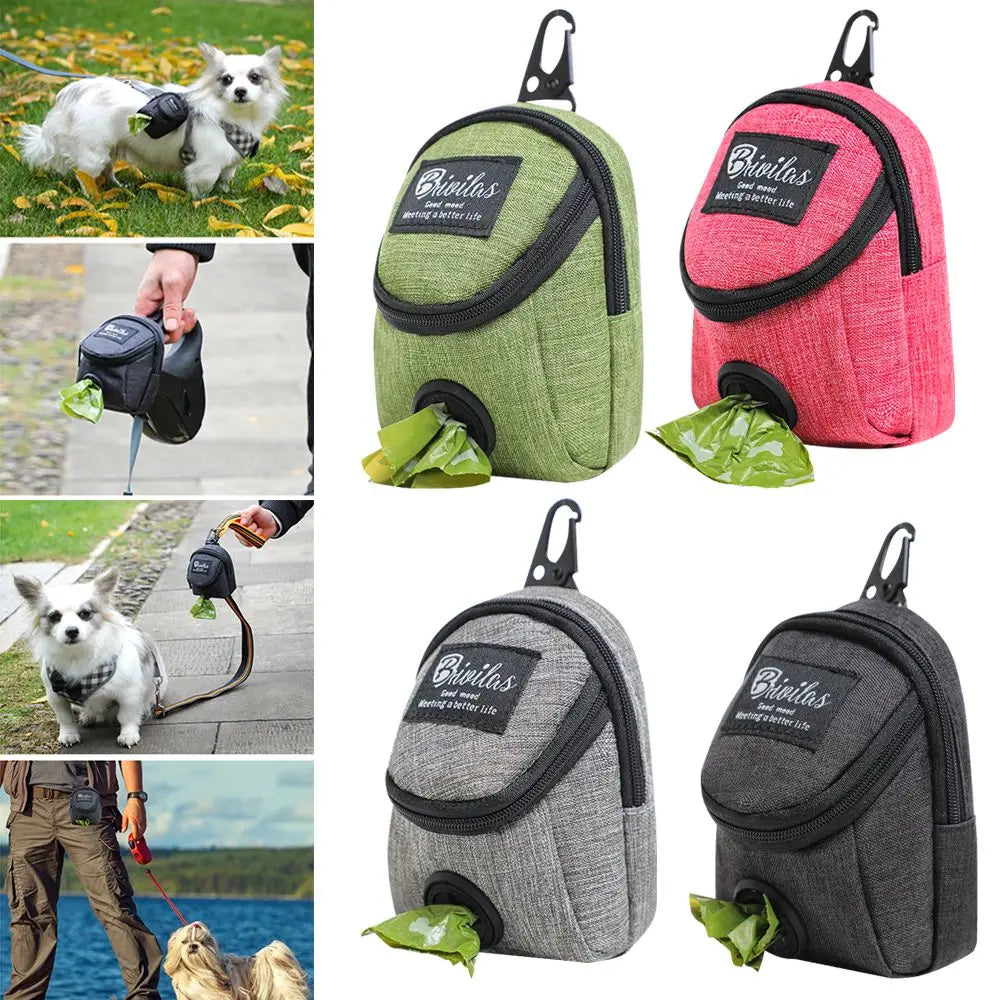 Portable Dog Treat Pouch — Multifunctional Training Bag & Waste Bag Dispenser