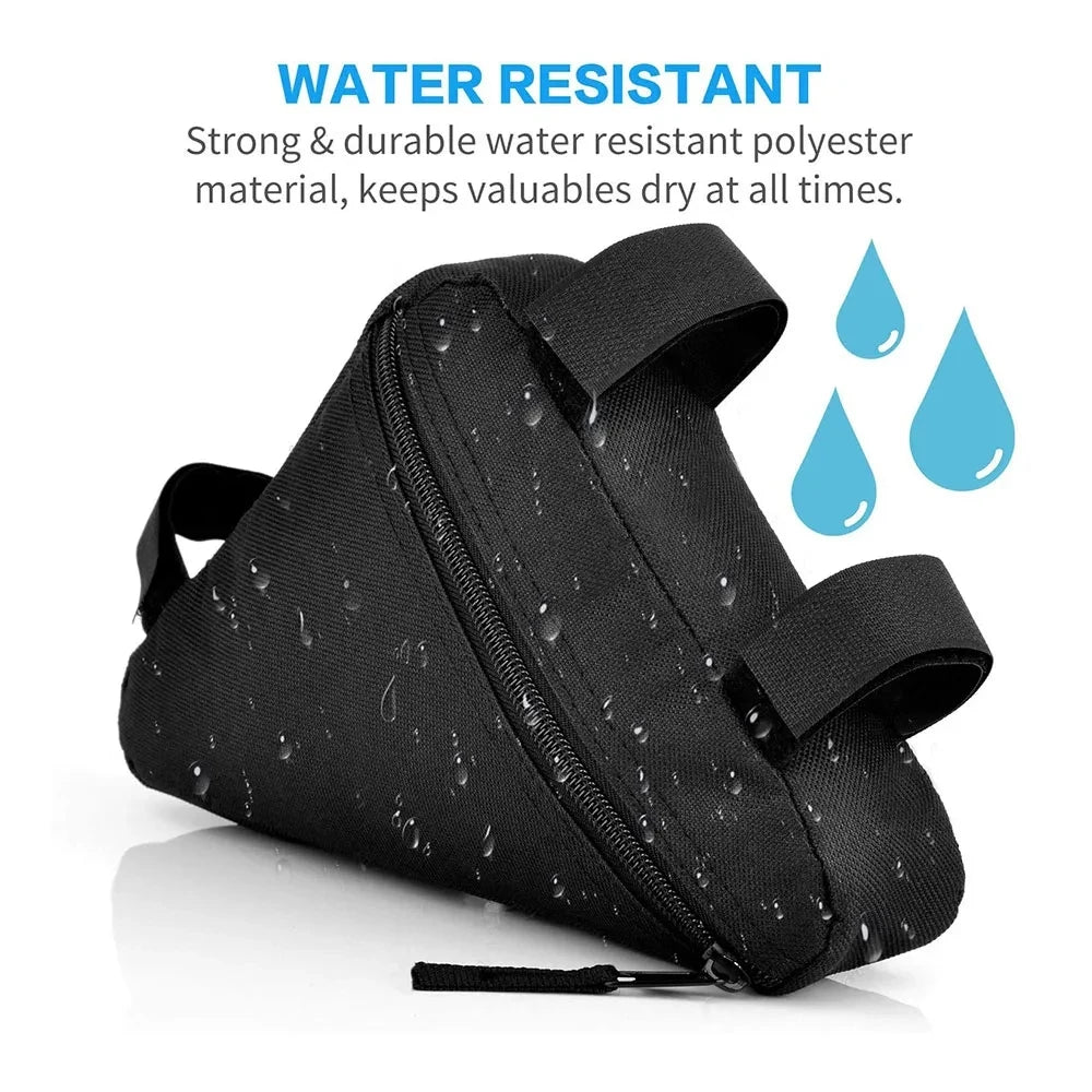 Waterproof Bicycle Frame Bag — Slim Nylon Pouch for Cycling Essentials
