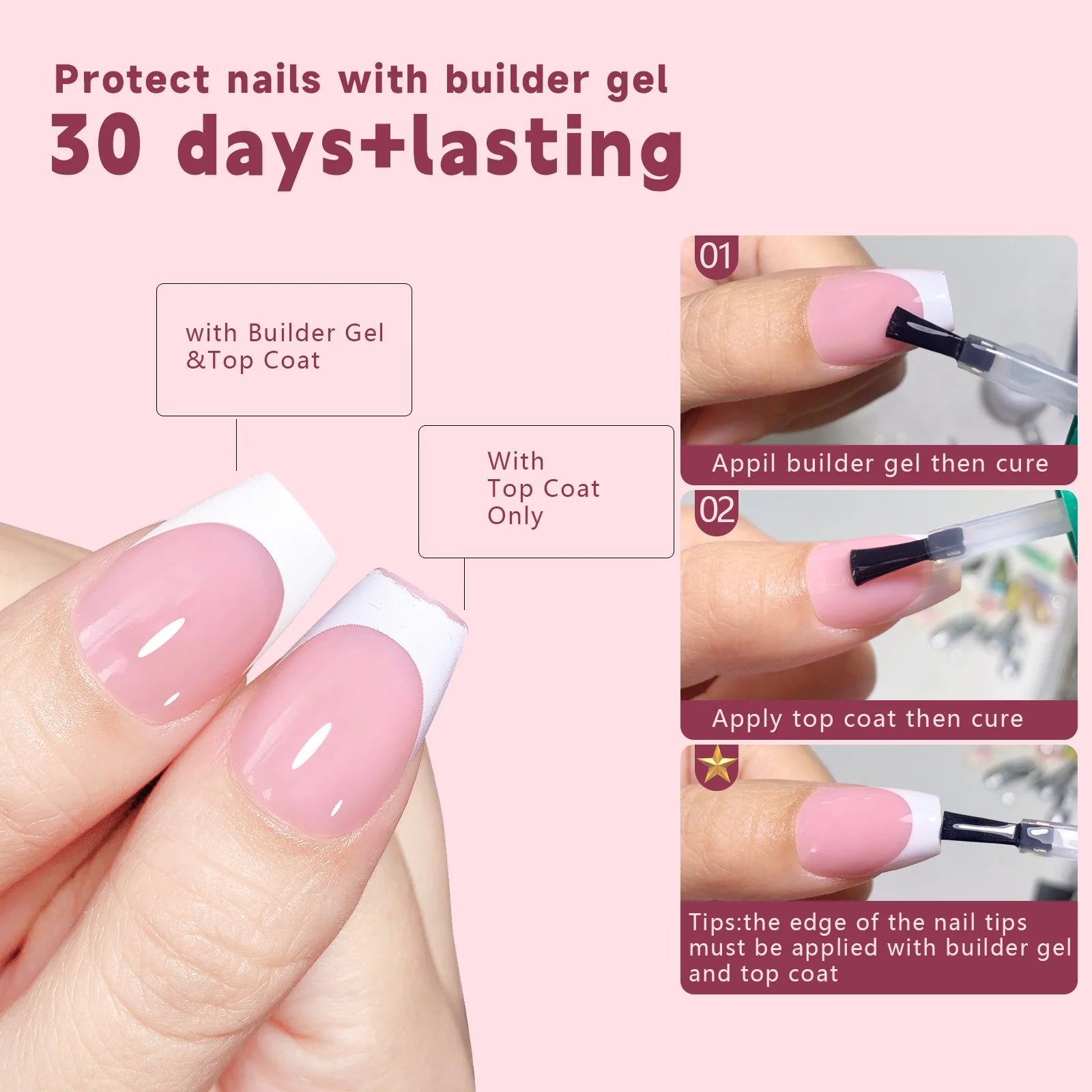 French Tip Soft Gel Nail Tips — 150 Piece DIY Press On Set