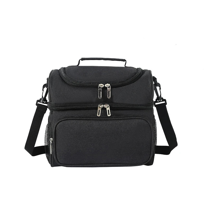 Double-Layer Insulated Lunch Bag — Large Leakproof Cooler with Shoulder Strap