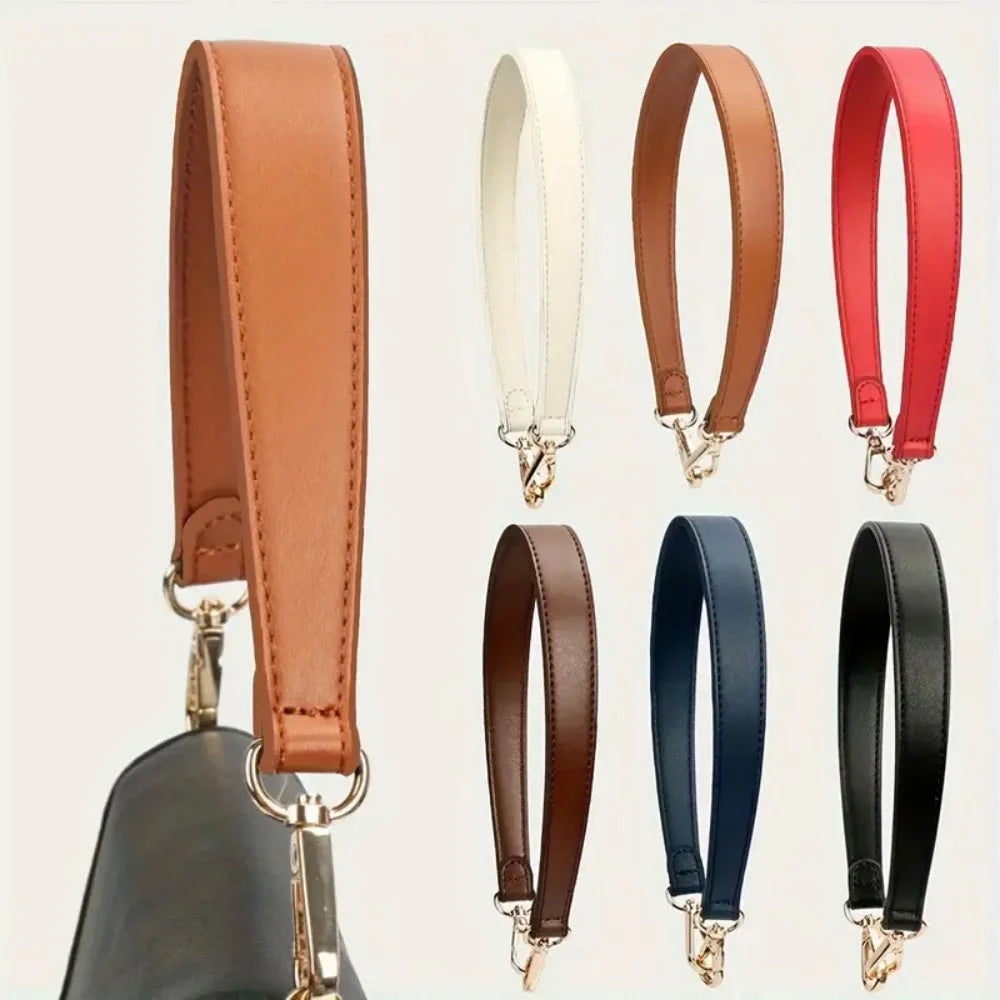 PU Leather Bag Strap Replacement — Wide Shoulder Handle for Handbags