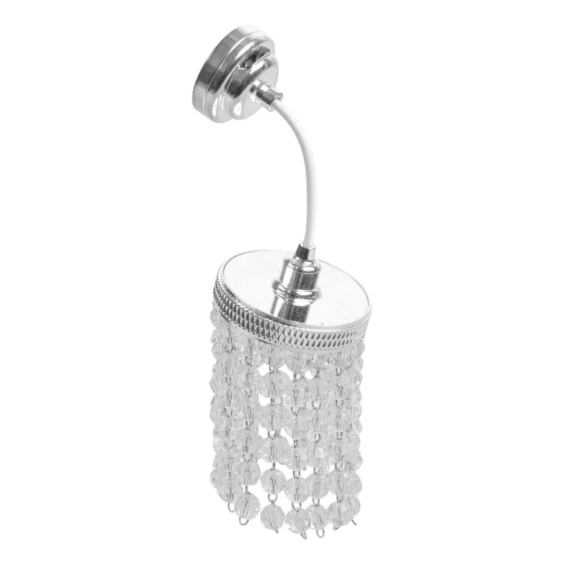 Miniature Dollhouse Table Lamp — Modern Bedside Reading Light Decor