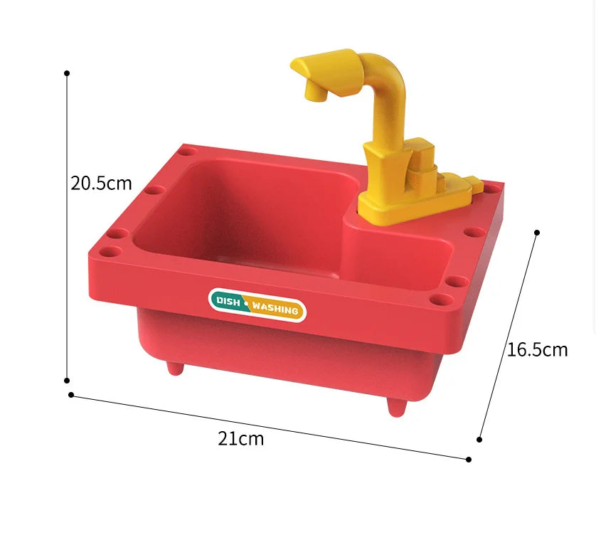 OUZEY Children's Kitchen Play Set — Educational Water Sink Toy
