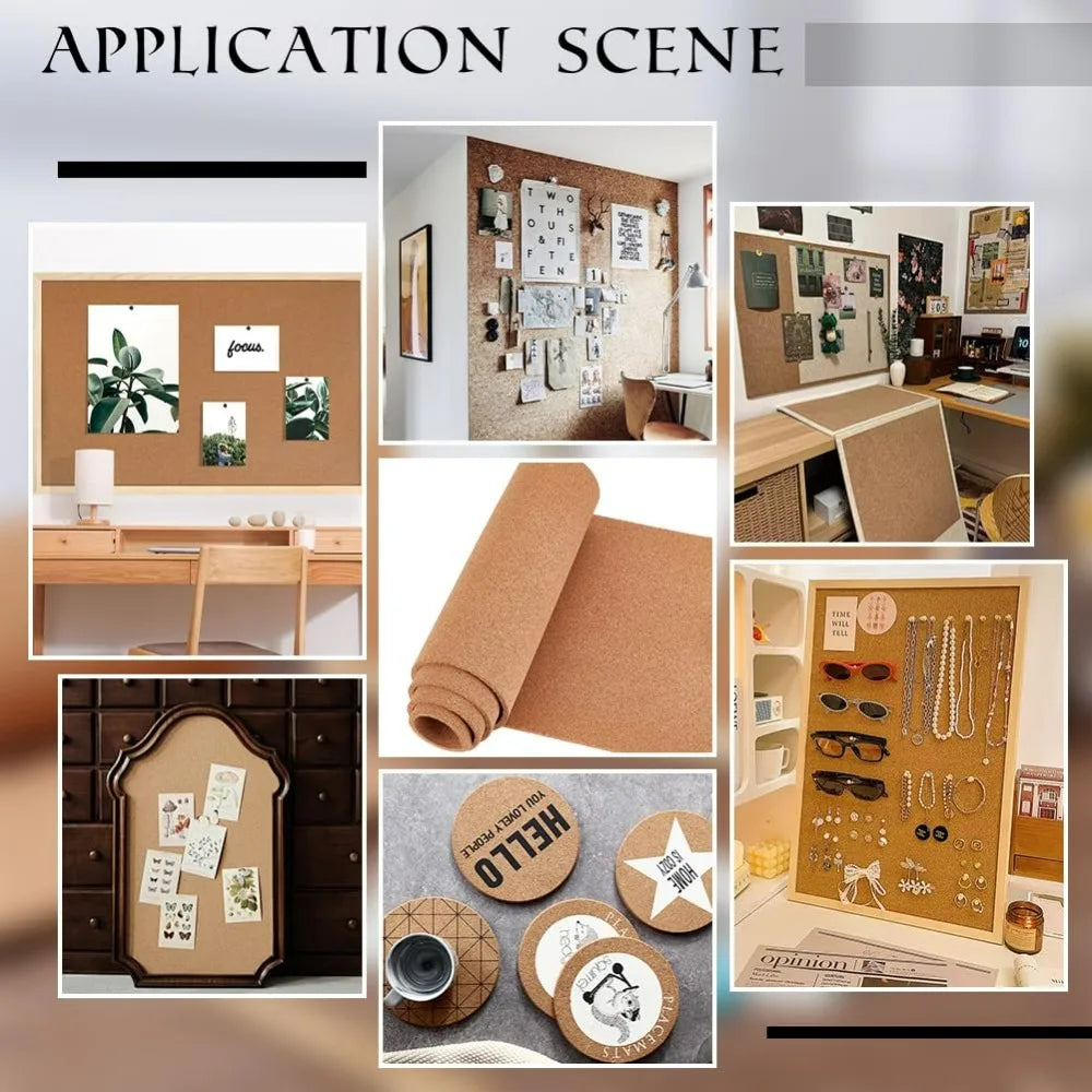 Natural Cork Roll — Versatile Bulletin Board & Insulation Sheet
