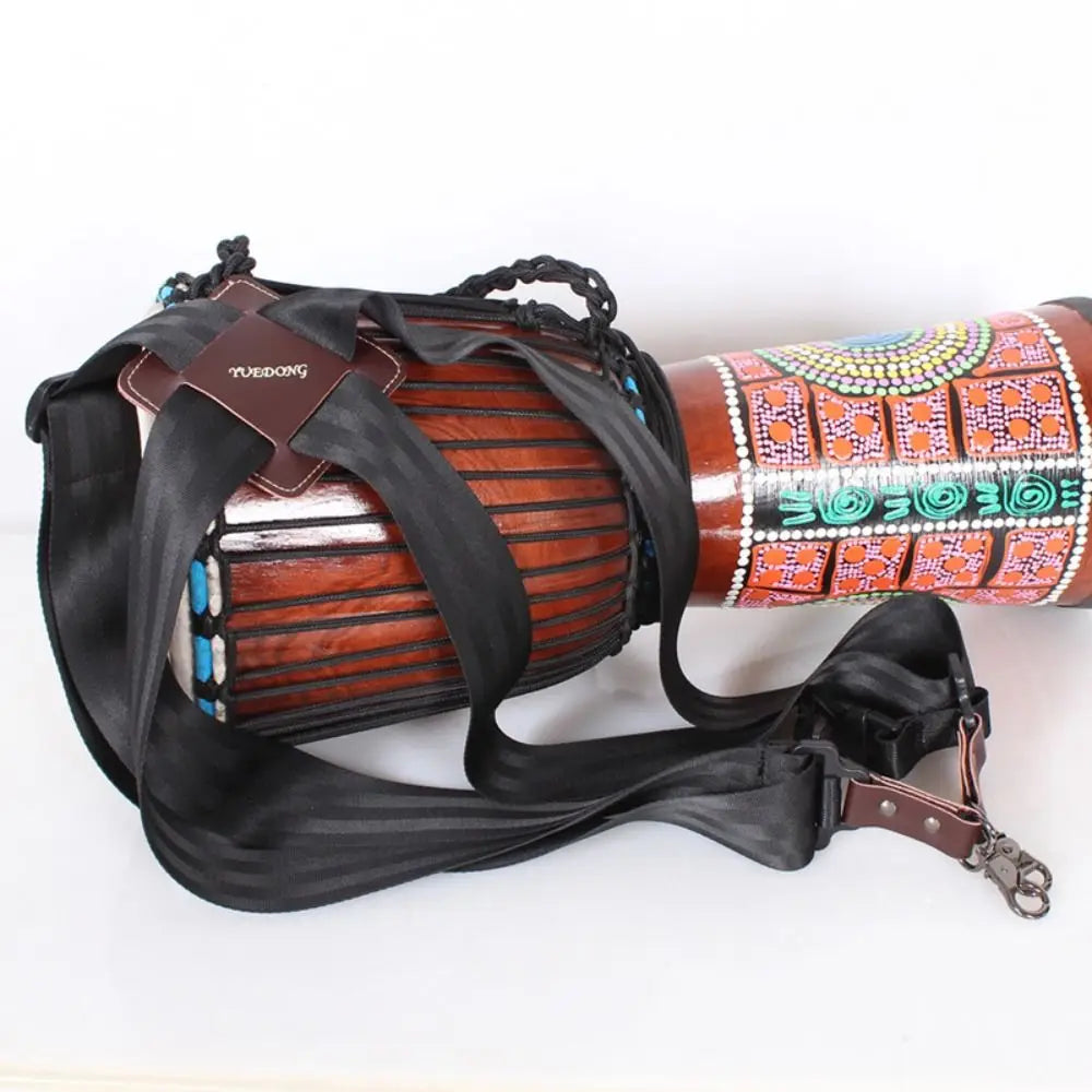 Padded African Drum Shoulder Strap — Adjustable Replacement Belt for Hand Drums