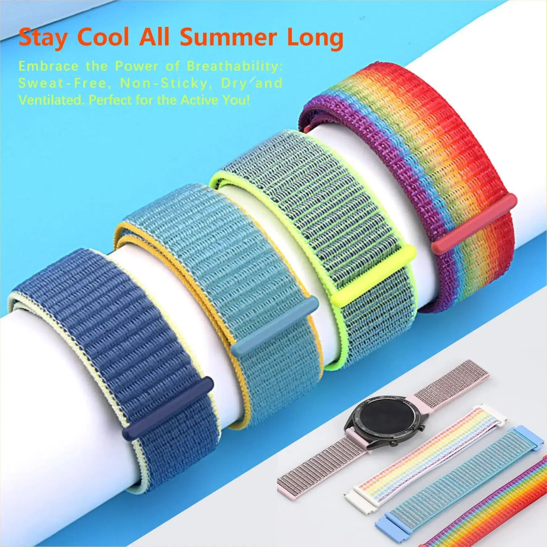 Nylon Watch Strap — Adjustable Band