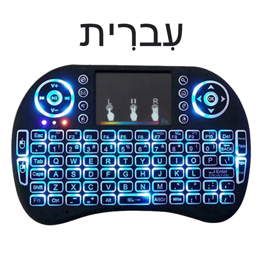 MRSVI Wireless Air Mouse and Keyboard — Backlit Mini Multimedia Controller