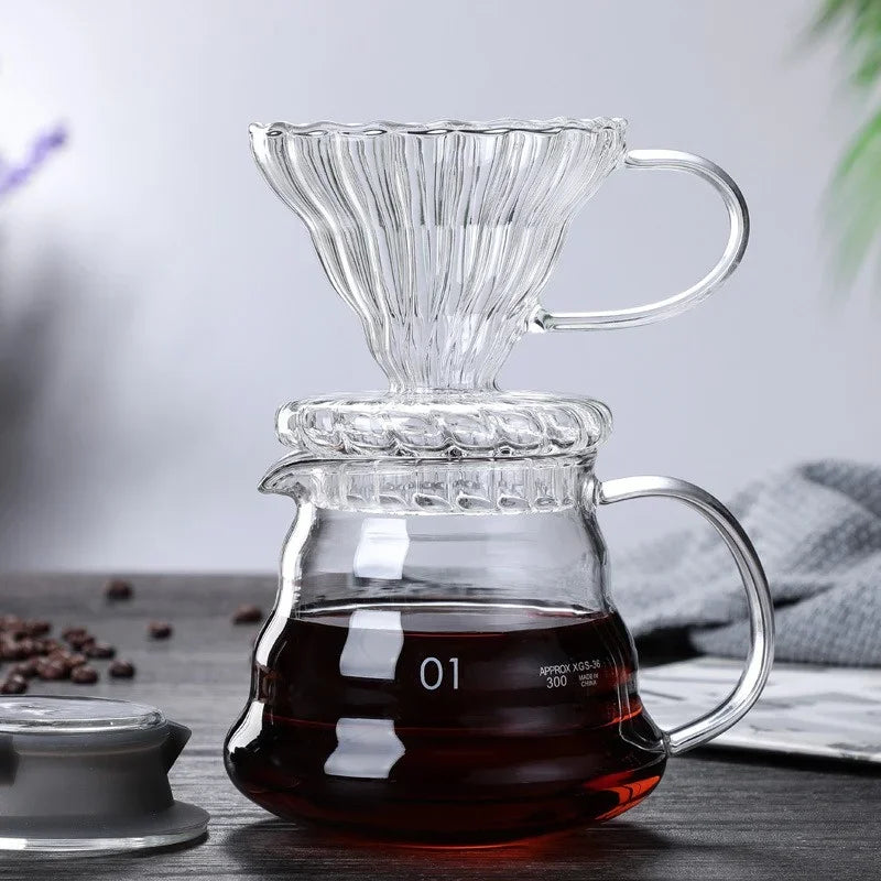 Cloud Shape Glass Coffee Carafe — Heat-Resistant Pour Over Server