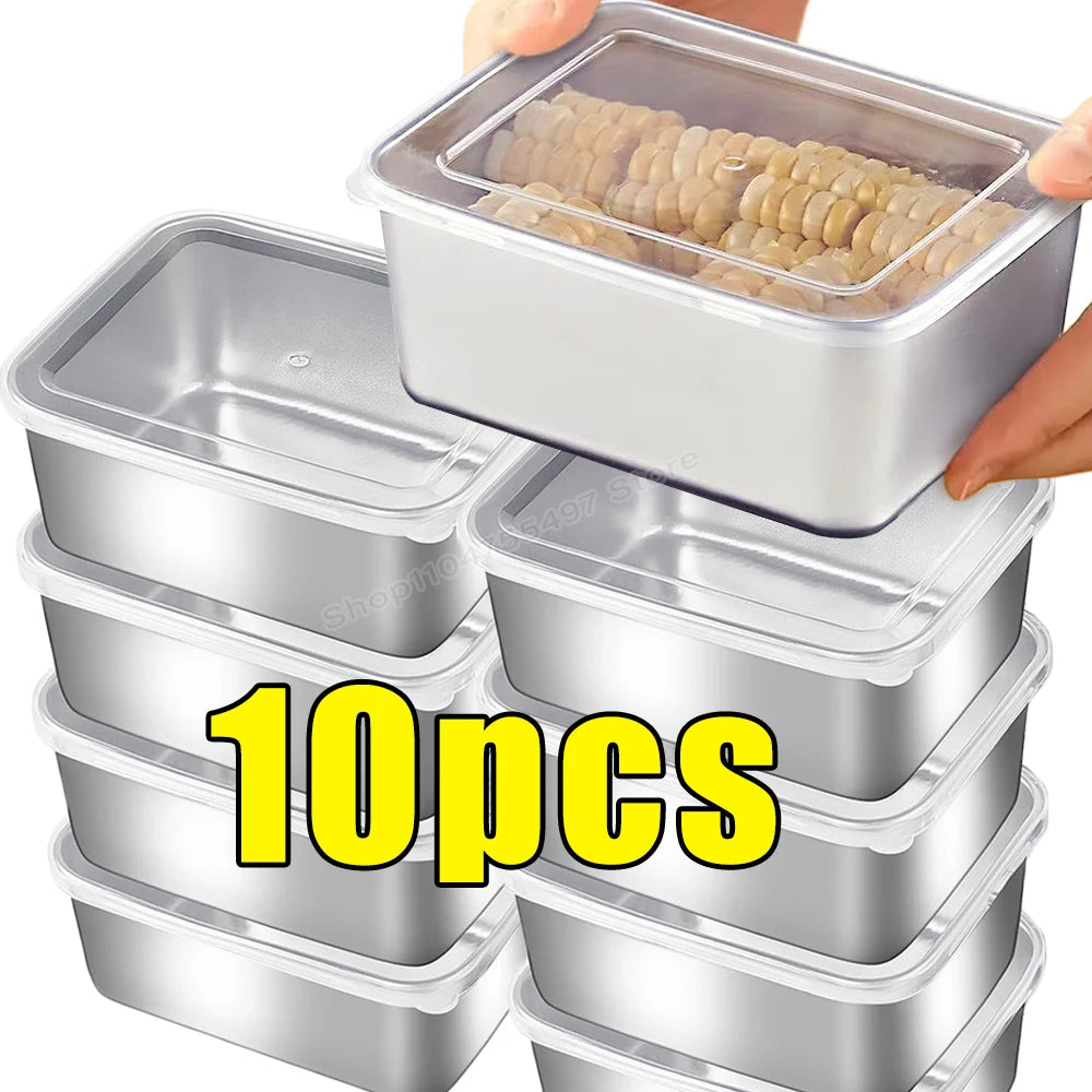 Stainless Steel Food Storage Container — Airtight Kitchen Organizer with Lid