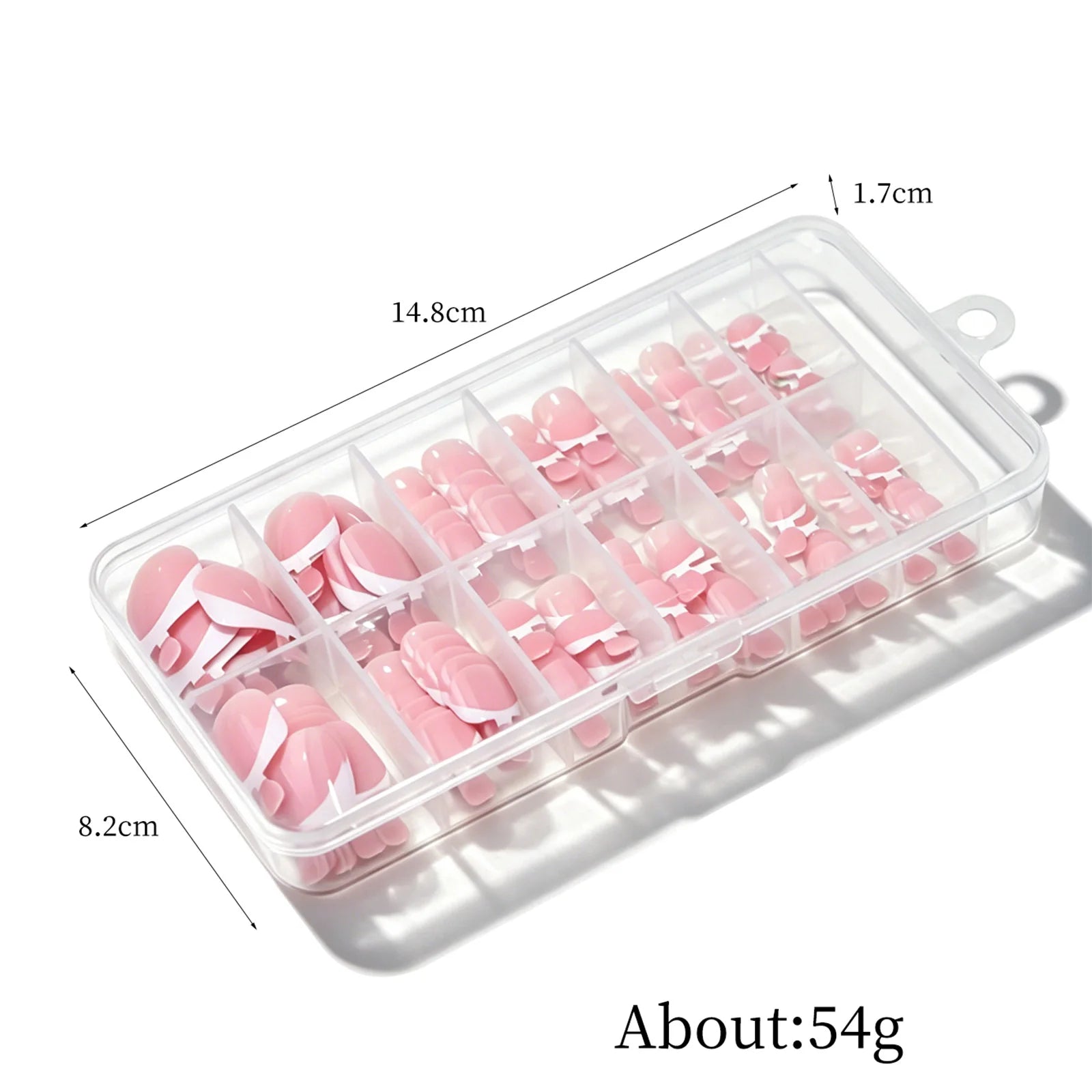 Misscheering Press On Toe Nails — 120pcs Nude Pink Glossy Square Manicure Set