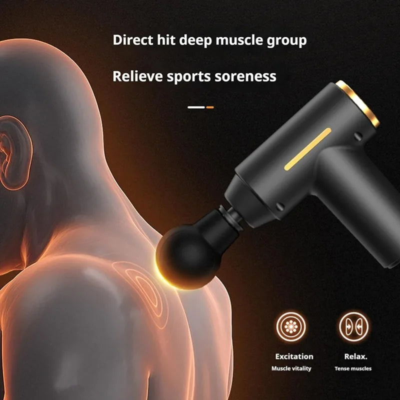 Electric Percussion Massage Gun — Deep Tissue Muscle Relaxation Tool