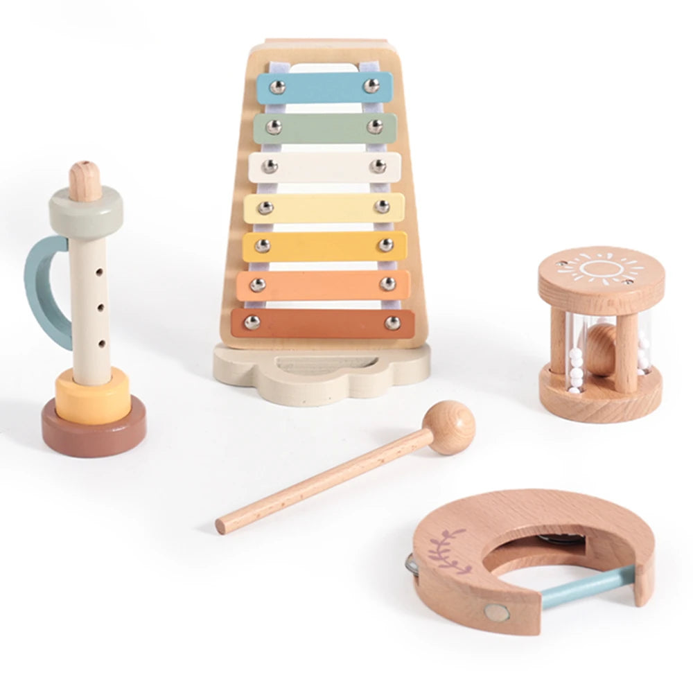 Wooden Montessori Xylophone Toy — Educational Musical Percussion Instrument