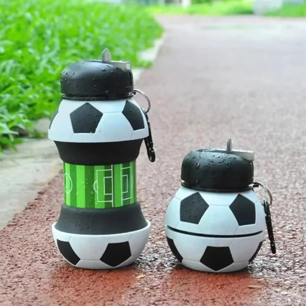 Collapsible Silicone Water Bottle — Leakproof Foldable Sports Cup