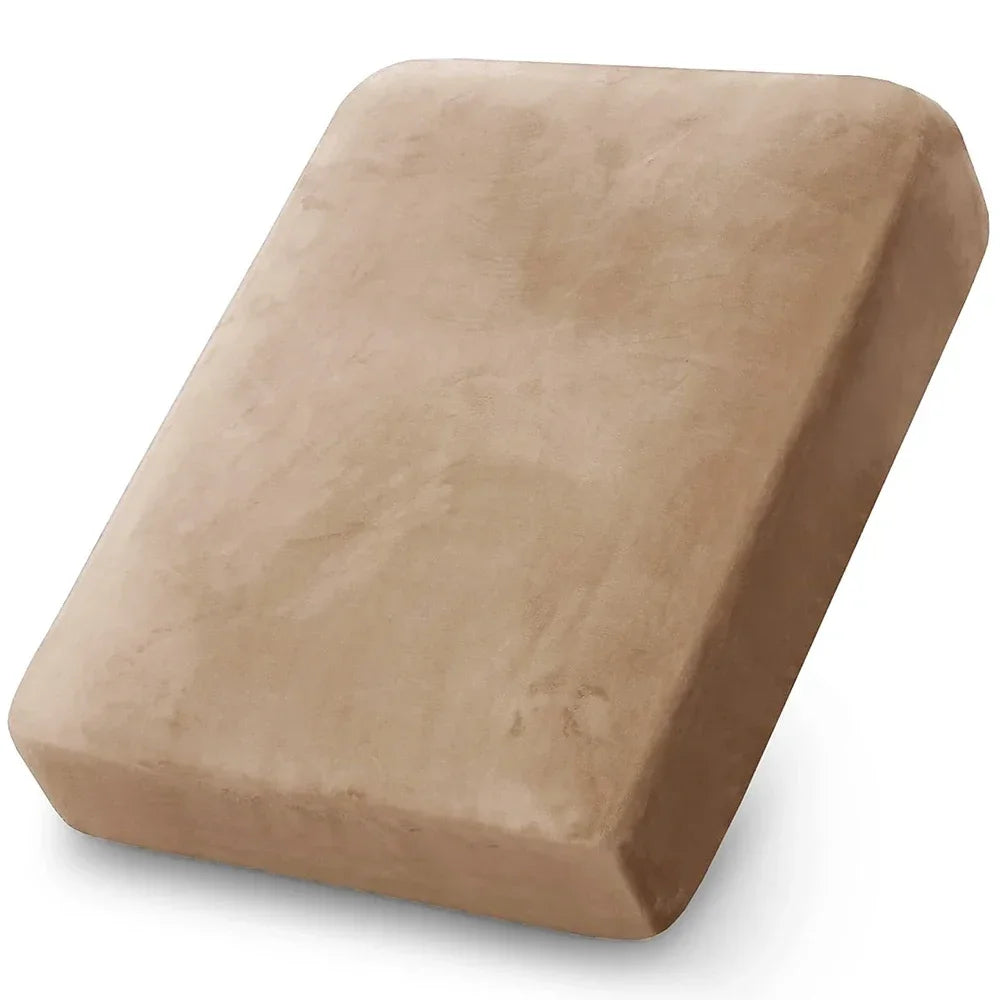Plush Velvet Sofa Cushion Covers — Soft Stretch Furniture Protector