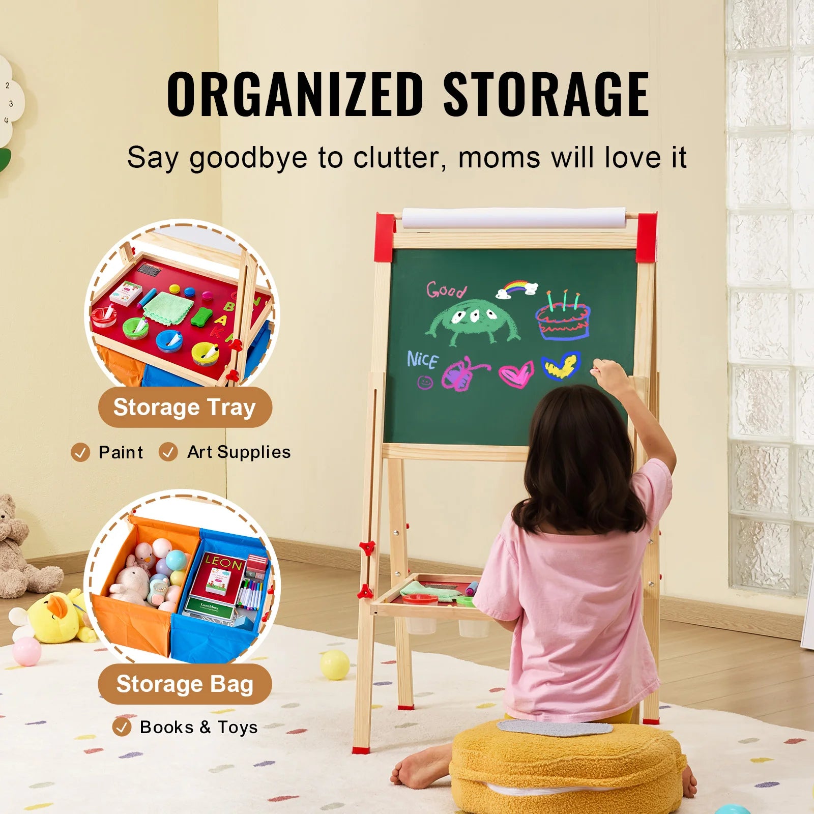 SucceBuy Children Magnetic Drawing Board — Double-Sided Art Easel for Kids