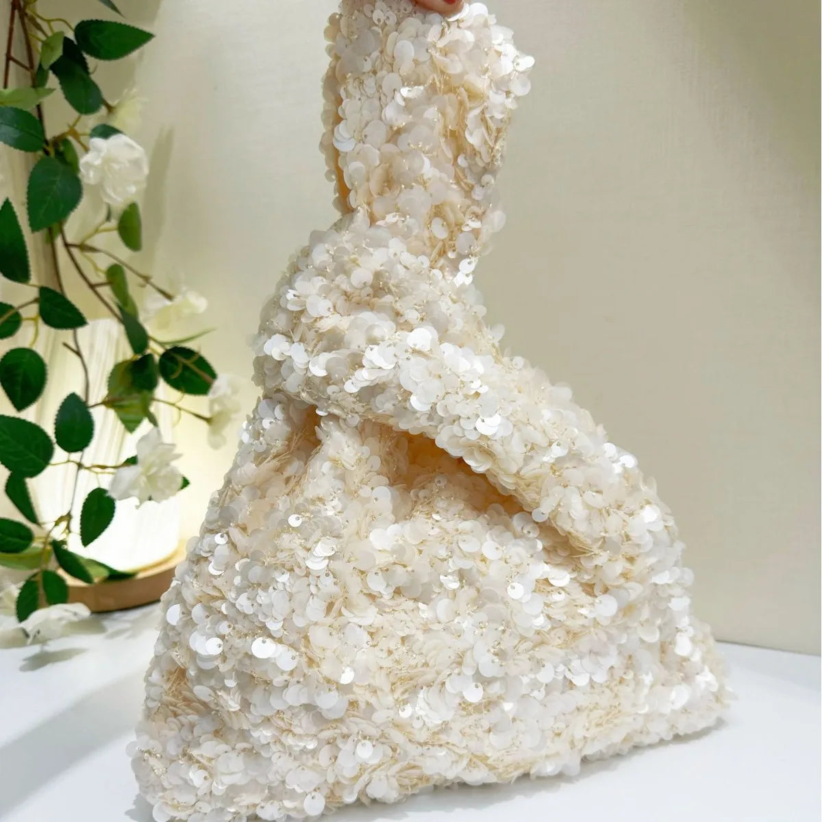Elegant Sequin Evening Clutch — Shimmering Mini Handbag for Weddings