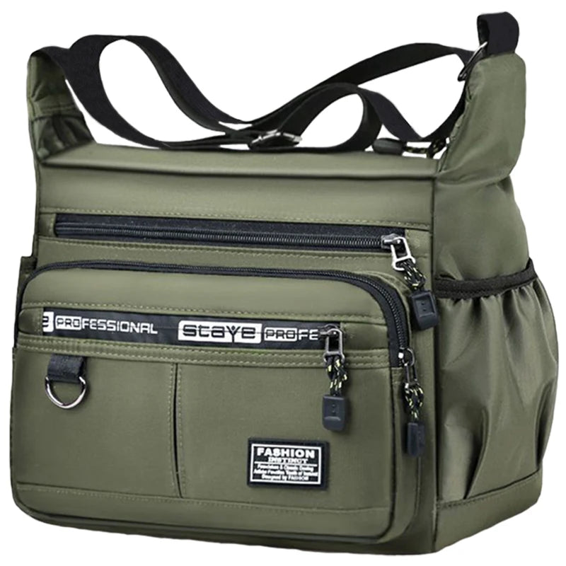 Men's Business Crossbody Bag — Multi-Pocket Professional Shoulder Bag