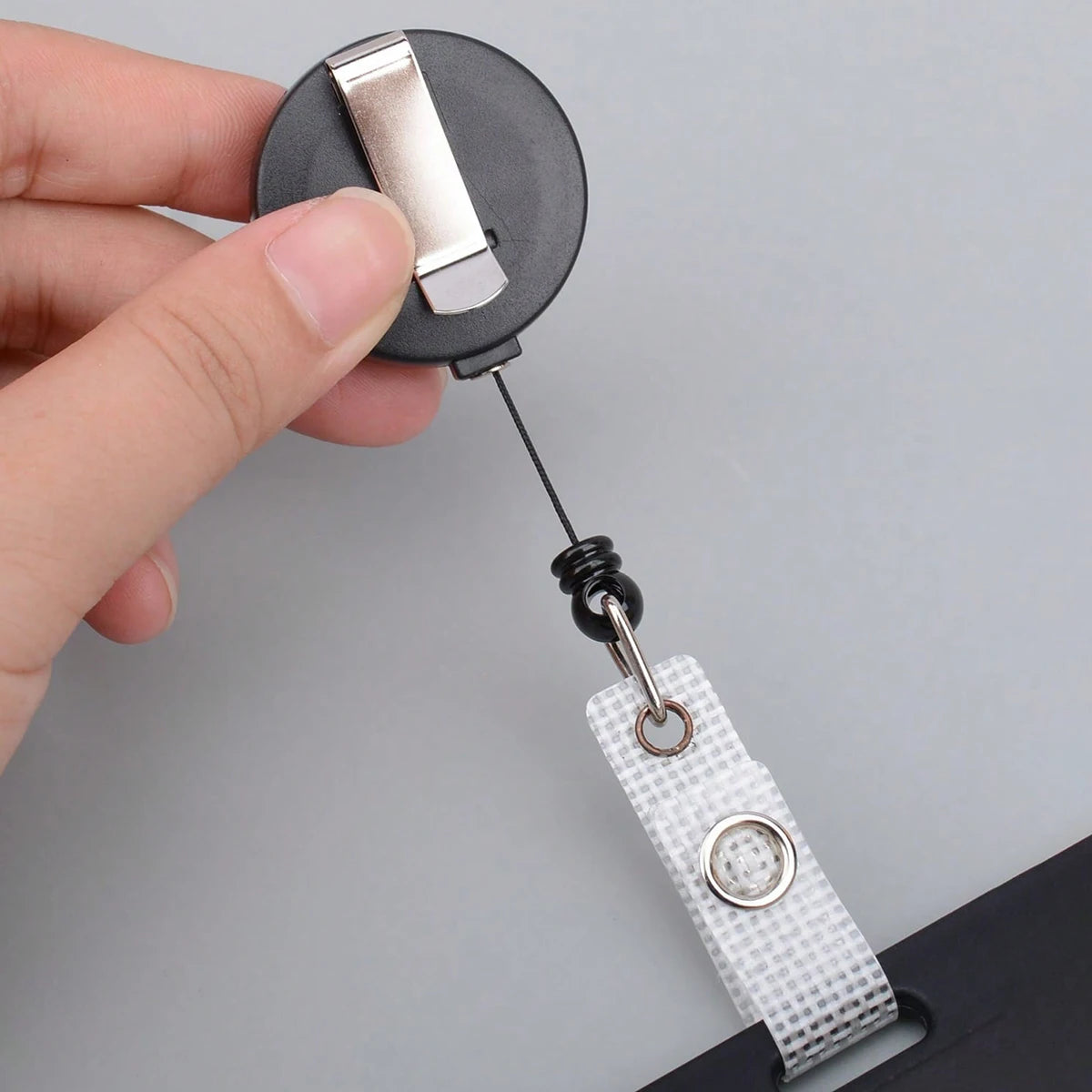 Retractable Badge Lanyard — Clear ID Card Holder for Work and School