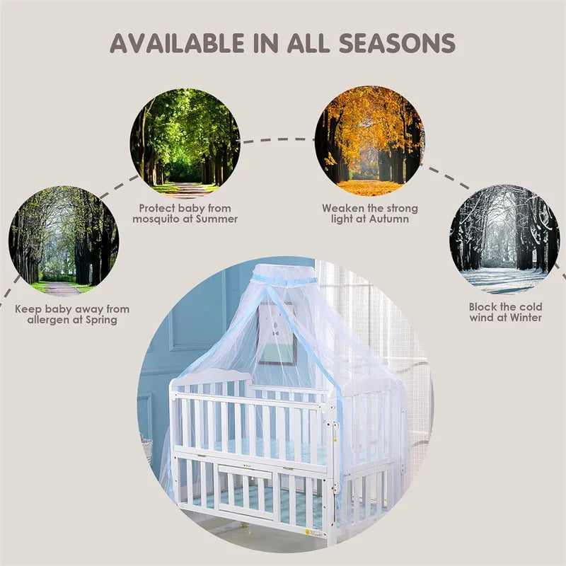 Universal Foldable Baby Mosquito Net — Protective Crib Canopy Dome