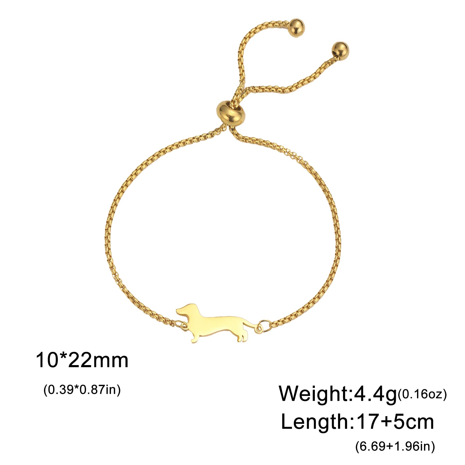 Dachshund Dog Stainless Steel Bracelet — Elegant Animal Jewelry for Women