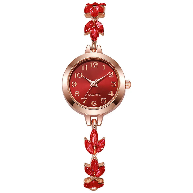 Elegant Women's Rhinestone Bracelet Watch — Luxury Quartz Timepiece