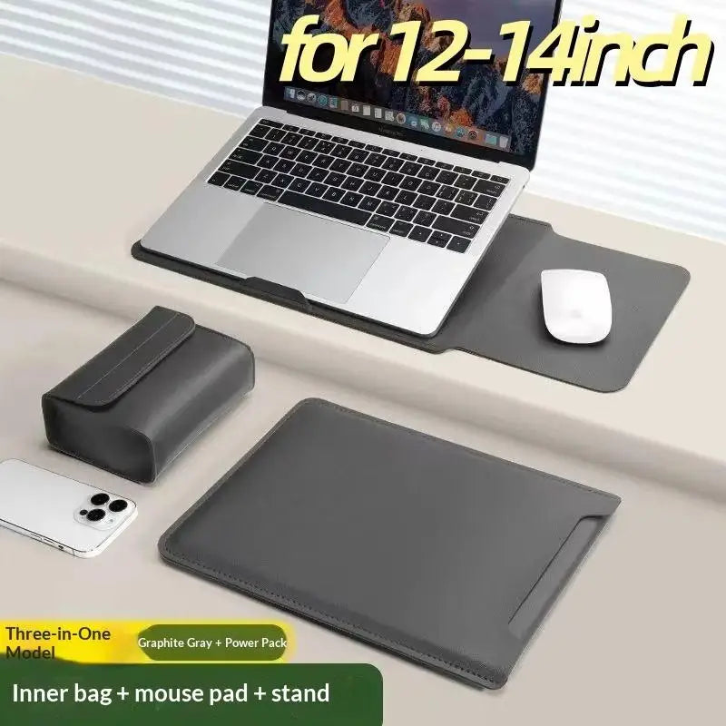 SAFENH 3-in-1 Laptop Sleeve Set — Ergonomic Stand & Mouse Pad Case