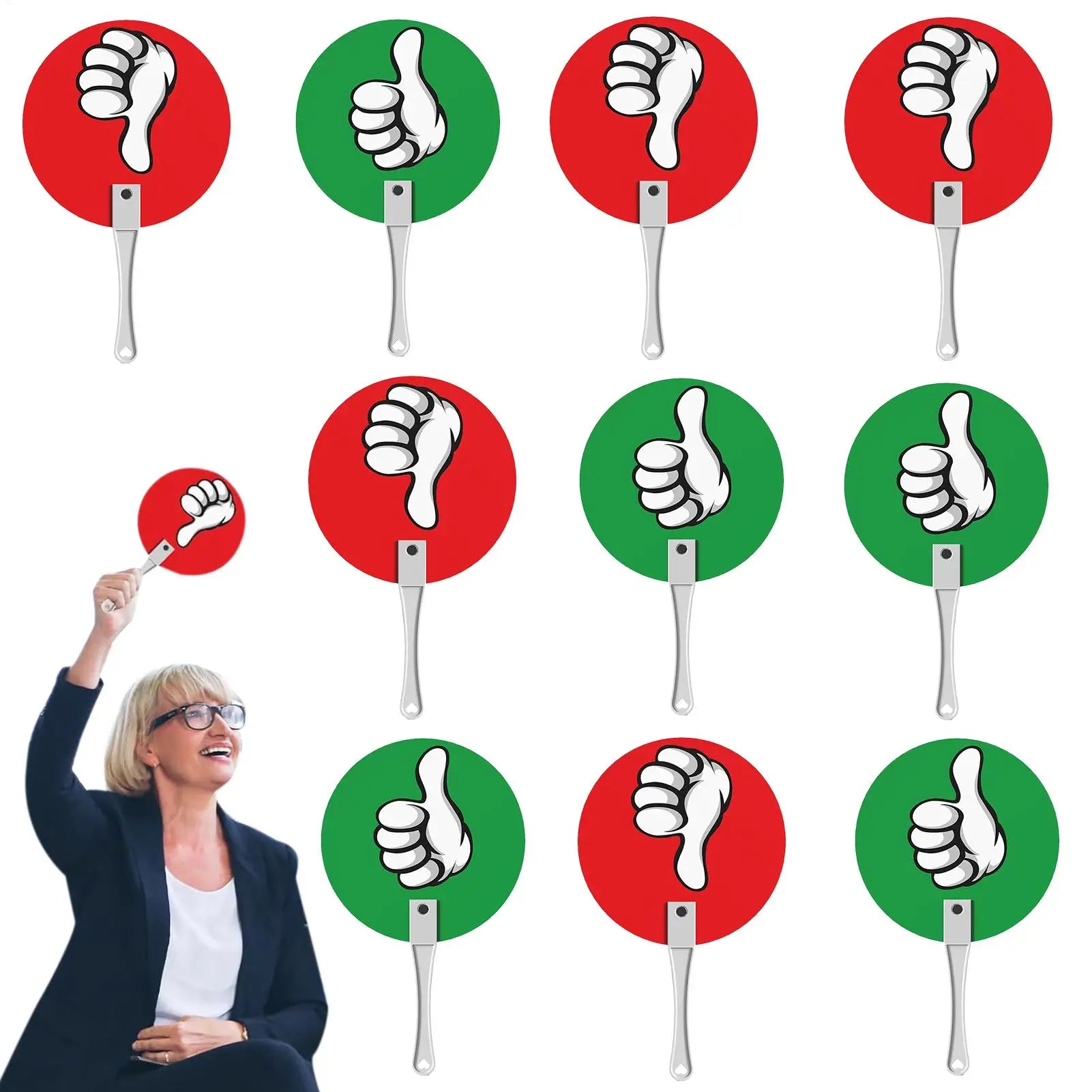 Classroom Voting Paddles — 10-Piece Yes and No Set for Teachers