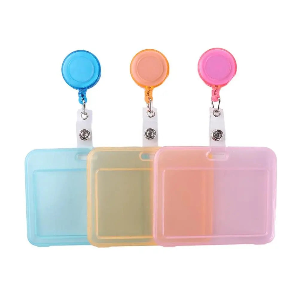 Retractable Badge Holder & Transparent Card Cover — Secure ID Protector