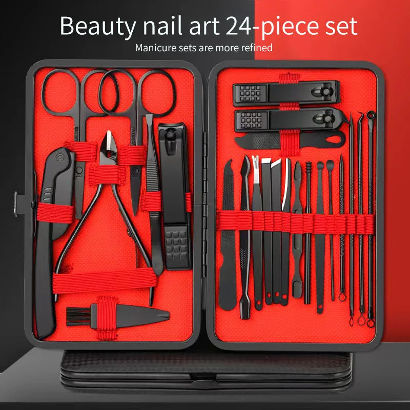 Professional Manicure and Pedicure Set — Stainless Steel Nail Care Kit