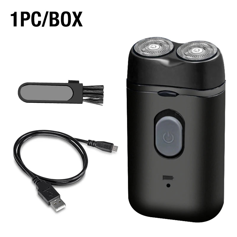 BESITO Men's Electric Portable Shaver — Double Headed 3D Rechargeable Razor