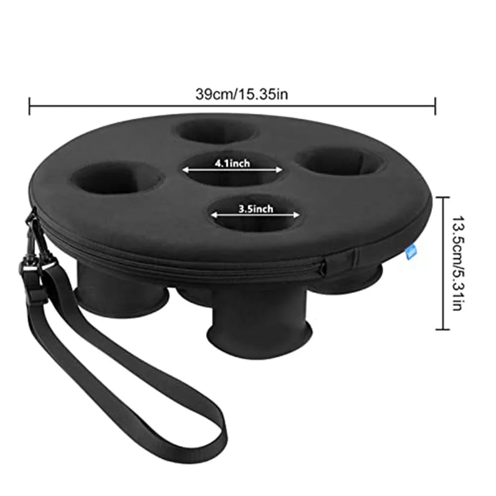 Floating Drink Holder — 5-Hole Foam Beverage Caddy for Pools & Spas