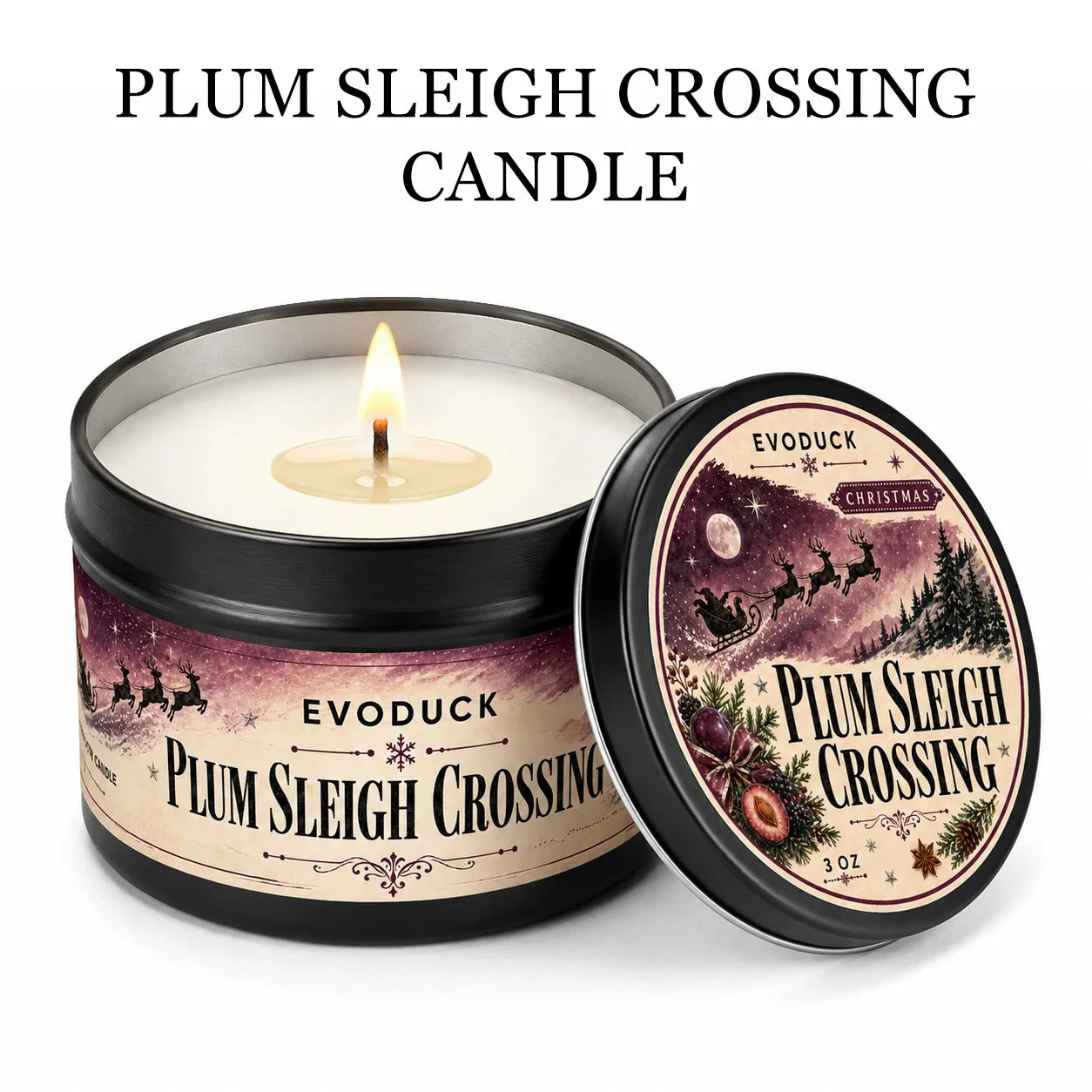 EVODUCK Cedar Amber Balsam Candle — Woodsy Pine Scented Holiday Gift