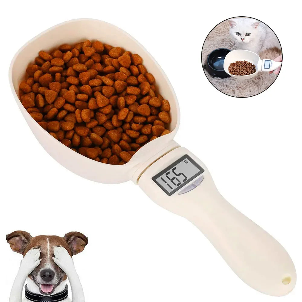 Digital Pet Food Measuring Scoop — Electronic Spoon Scale with LED Display