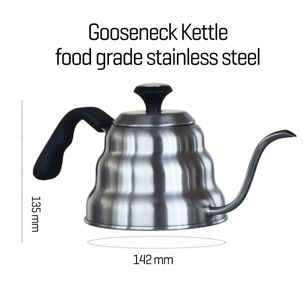 EAKOERS Stainless Steel Pour Over Coffee Kettle — Precision Drip Pot with Thermometer