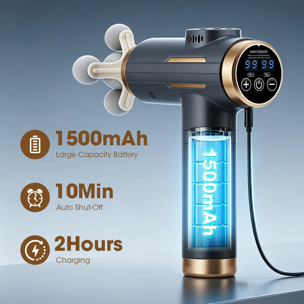 agdoad Percussion Massage Gun — Deep Tissue Muscle Massager with 99 Speeds