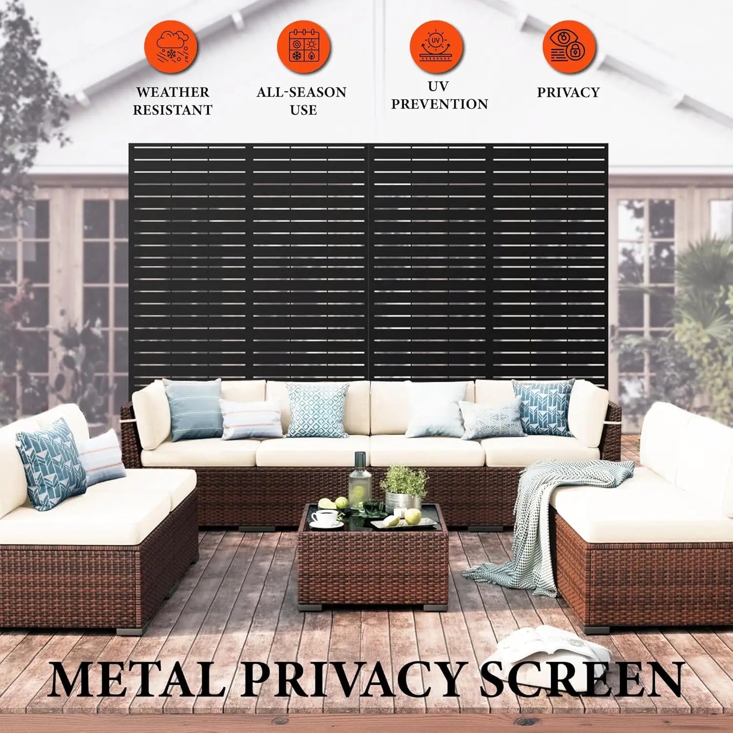 TWISTER.CK Decorative Garden Privacy Screen — Metal Outdoor Divider